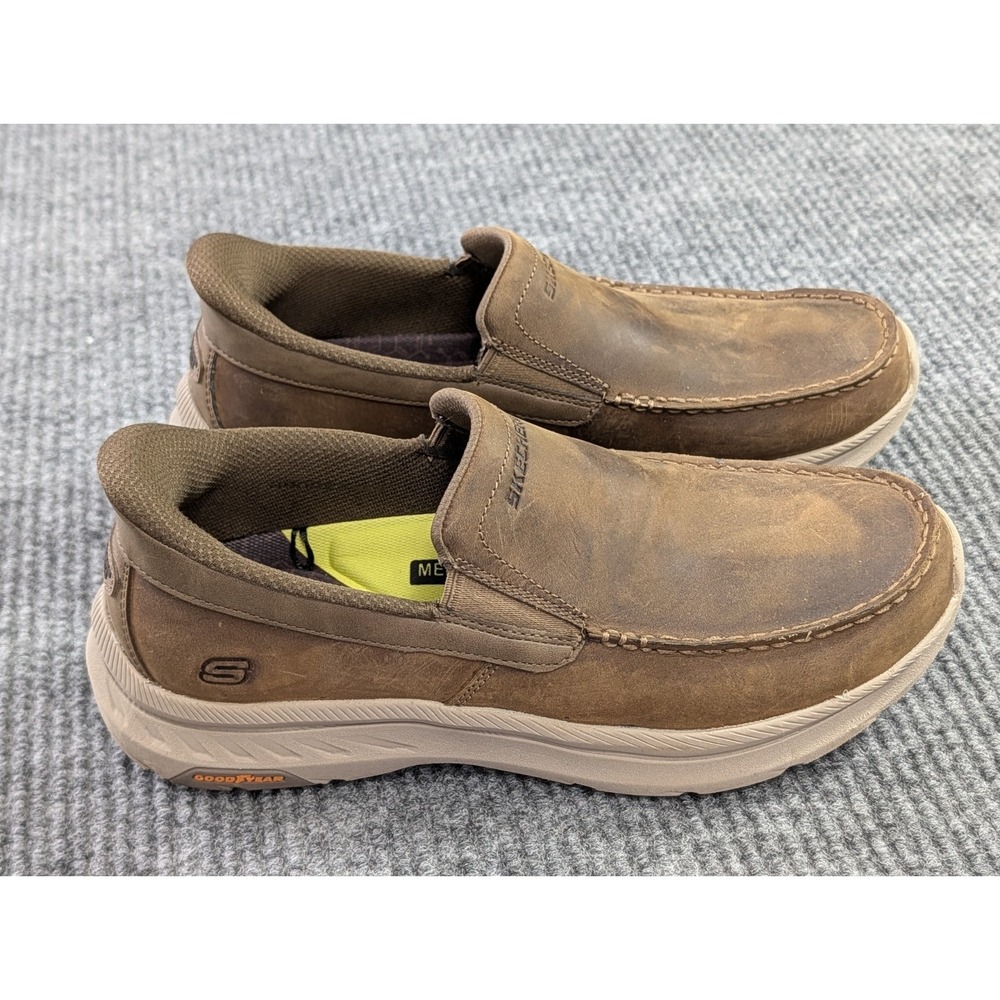 Skechers Slip Ins Loafer Mens 9 Brown Pollard Osgood Relaxed Fit Casual Comfort - Picture 9 of 9